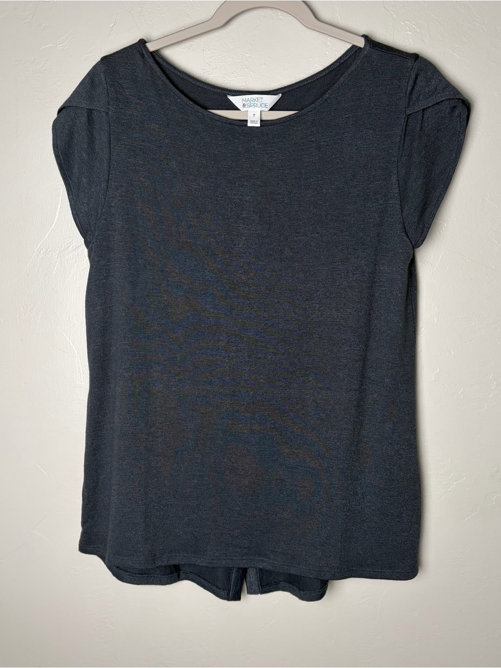 Market & Spruce Charcoal Short Sleeve Crew Neck Tee